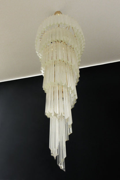 Art Style Spiral Glass Chandelier - view 8 | morylighting