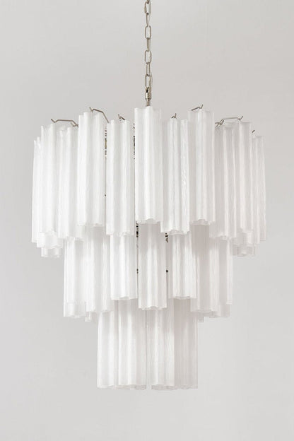 Three-tier Art frosted white glass chandelier - view 7 | morylighting