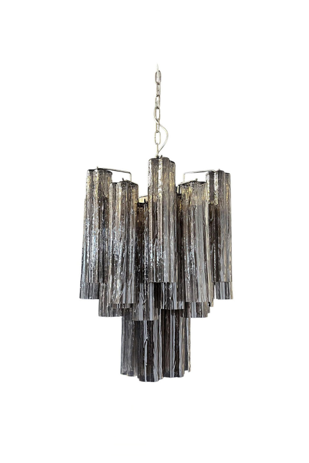 Vintage Smoked Glass Tube Chandelier | morylighting