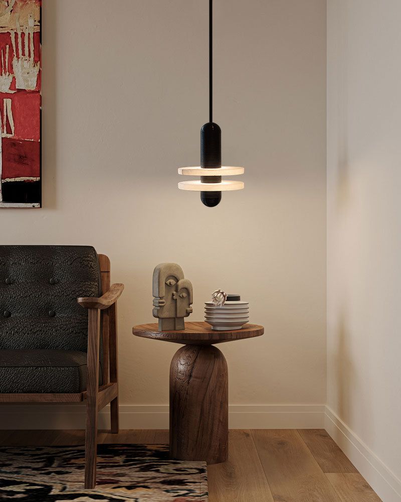 Alabaster Modern Marble Ring Pendant Light