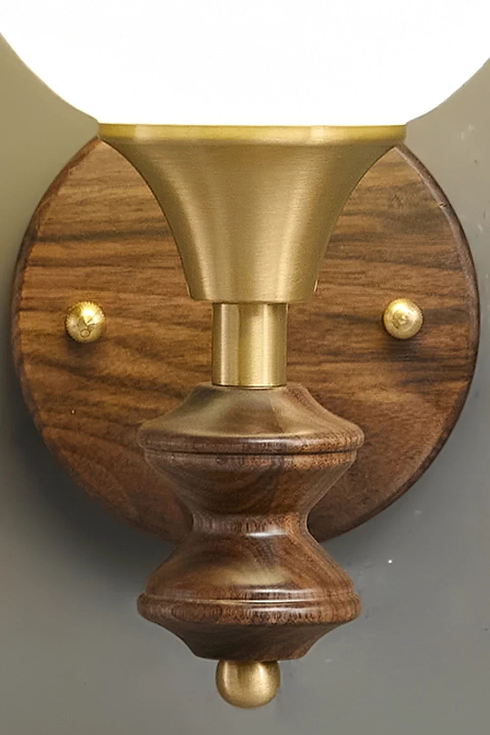 Vintage Globe Walnut Wood Wall Lamp - view 12 | morylighting