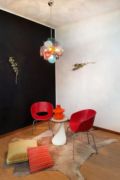 Art Glass Disc Pendant Light - view 7 | morylighting