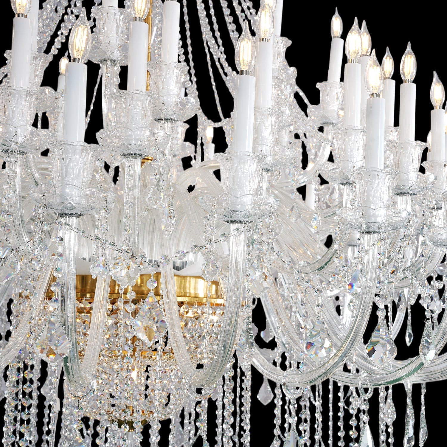 Morylighting Grand Italianate Crystal Candle Chandelier - Background Shot