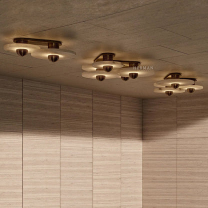 Median Alabaster Flush mount - 4 Surface