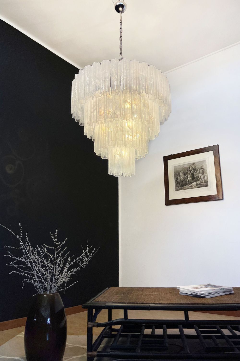 Art White Glass Tube Chandelier – 78 Pieces - view 3 | morylighting