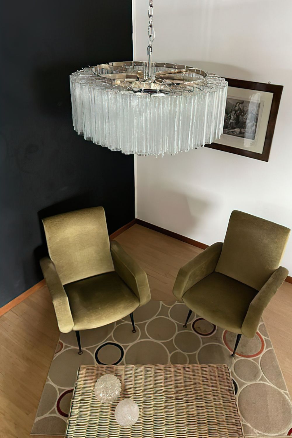 Handcrafted Art Crystal Tube Ceiling Light - view 2 | morylighting