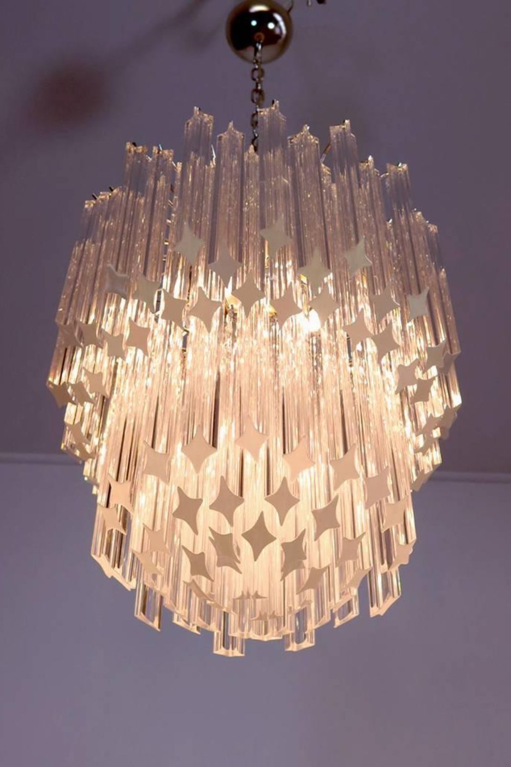 Venini Style Art Quadriedri Chandelier - view 9 | morylighting