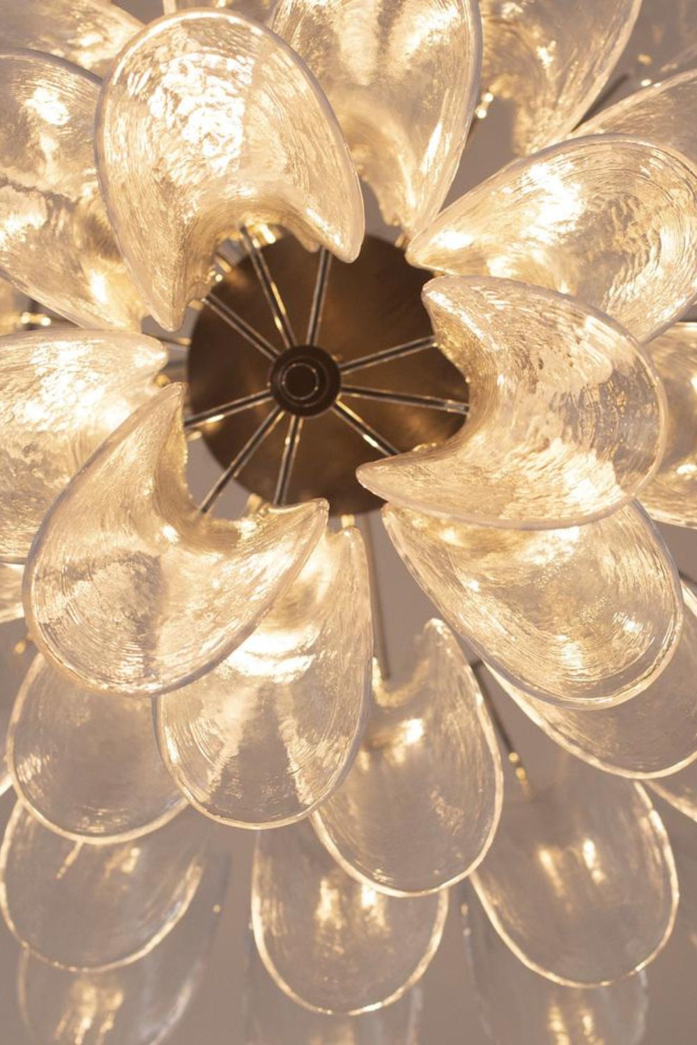 Art glass petal chandelier - view 7 | morylighting