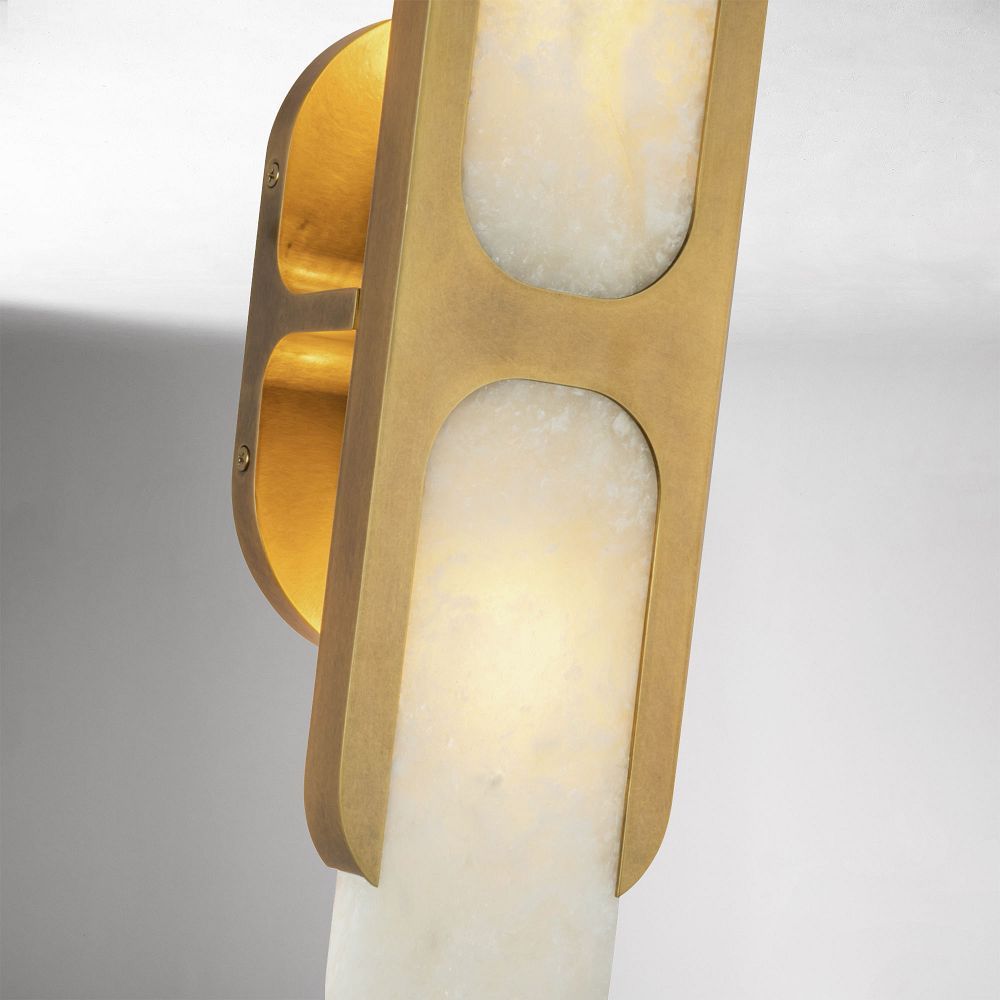 Hopkins Alabaster Sconce 9"–17"