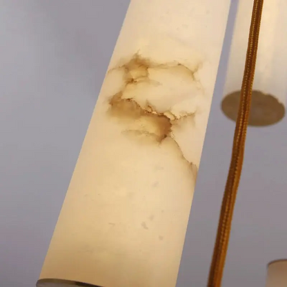Alabaster Brass Spiral Indoor Modern Chandelier