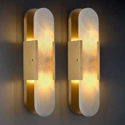 Trinidad Alabaster Wall Sconces 14" 20"