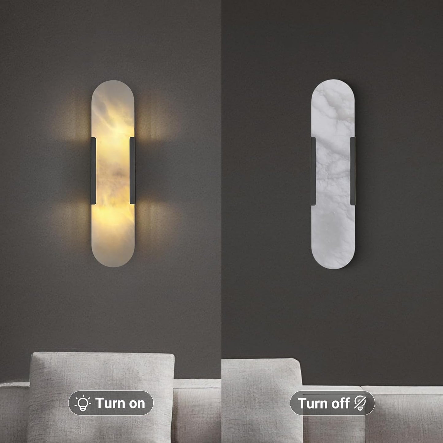 Trinidad Alabaster Wall Sconces 14" 20"