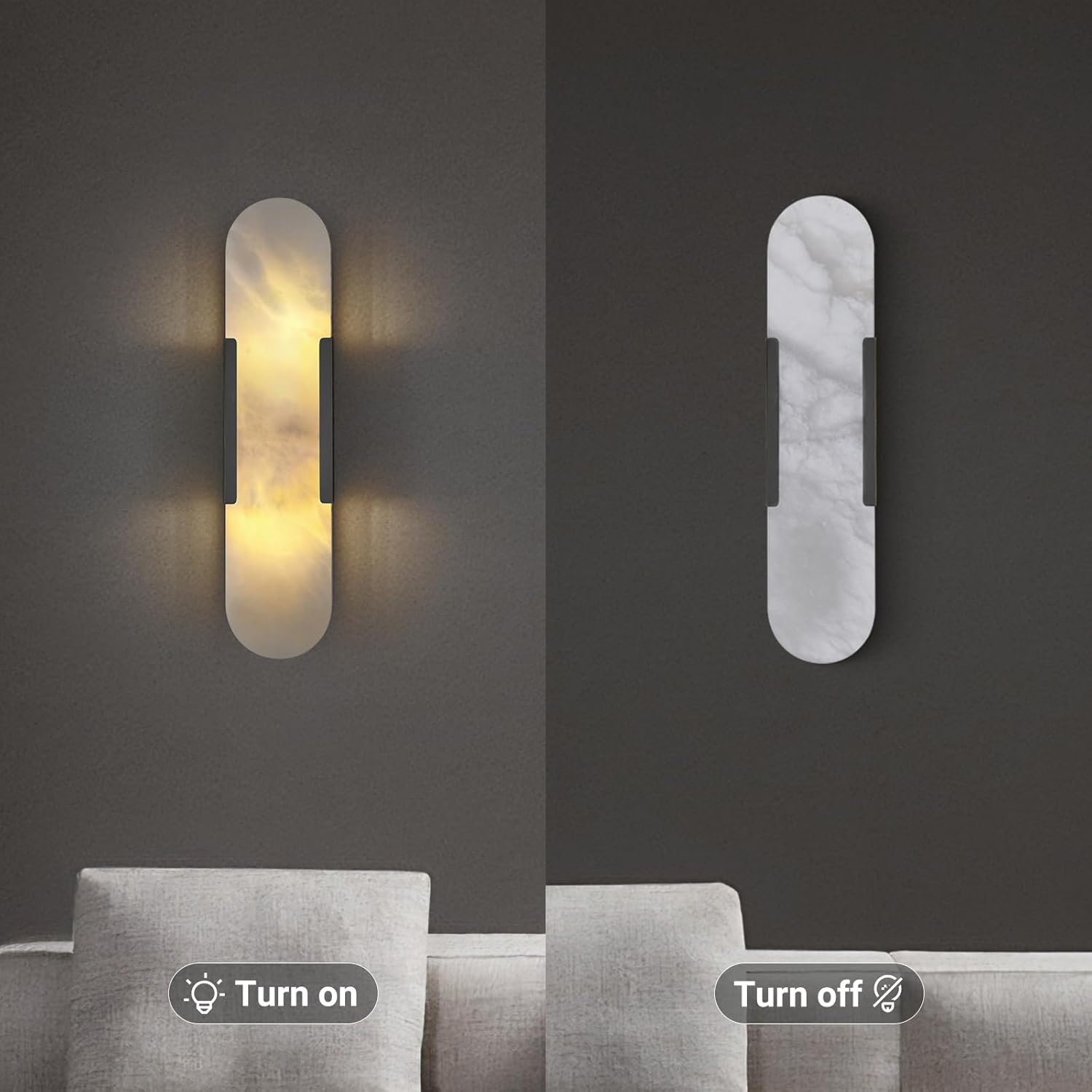 Trinidad Alabaster Wall Sconces 14" 20"