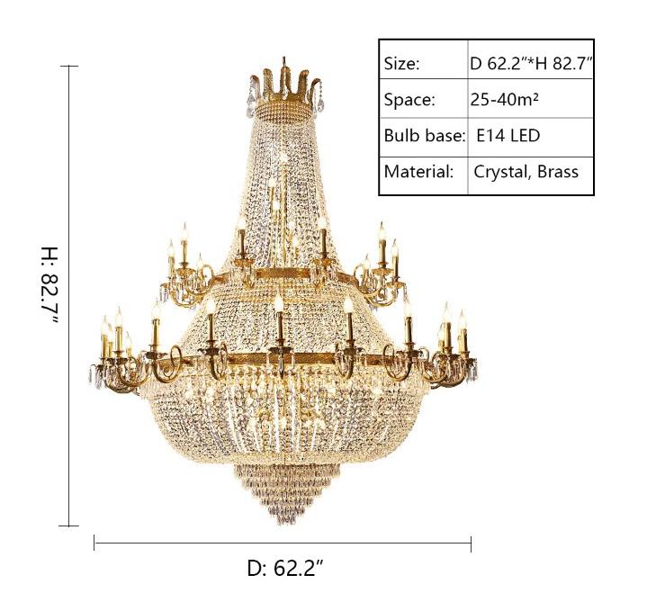 Morylighting Regal Radiance Double-Layer Crystal Chandelier - Background Shot