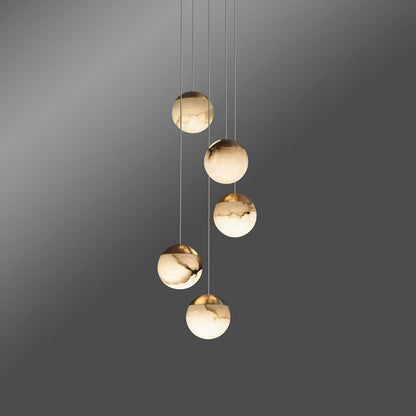 Calli Alabaster Chandelier 5 Lights