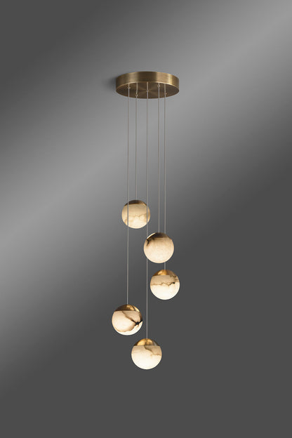Calli Alabaster Chandelier 5 Lights