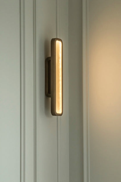 Hublot alabaster wall sconce
