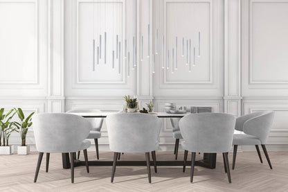 Bellini Rectangular Tubular Pendant Light Chandelier - morylighting