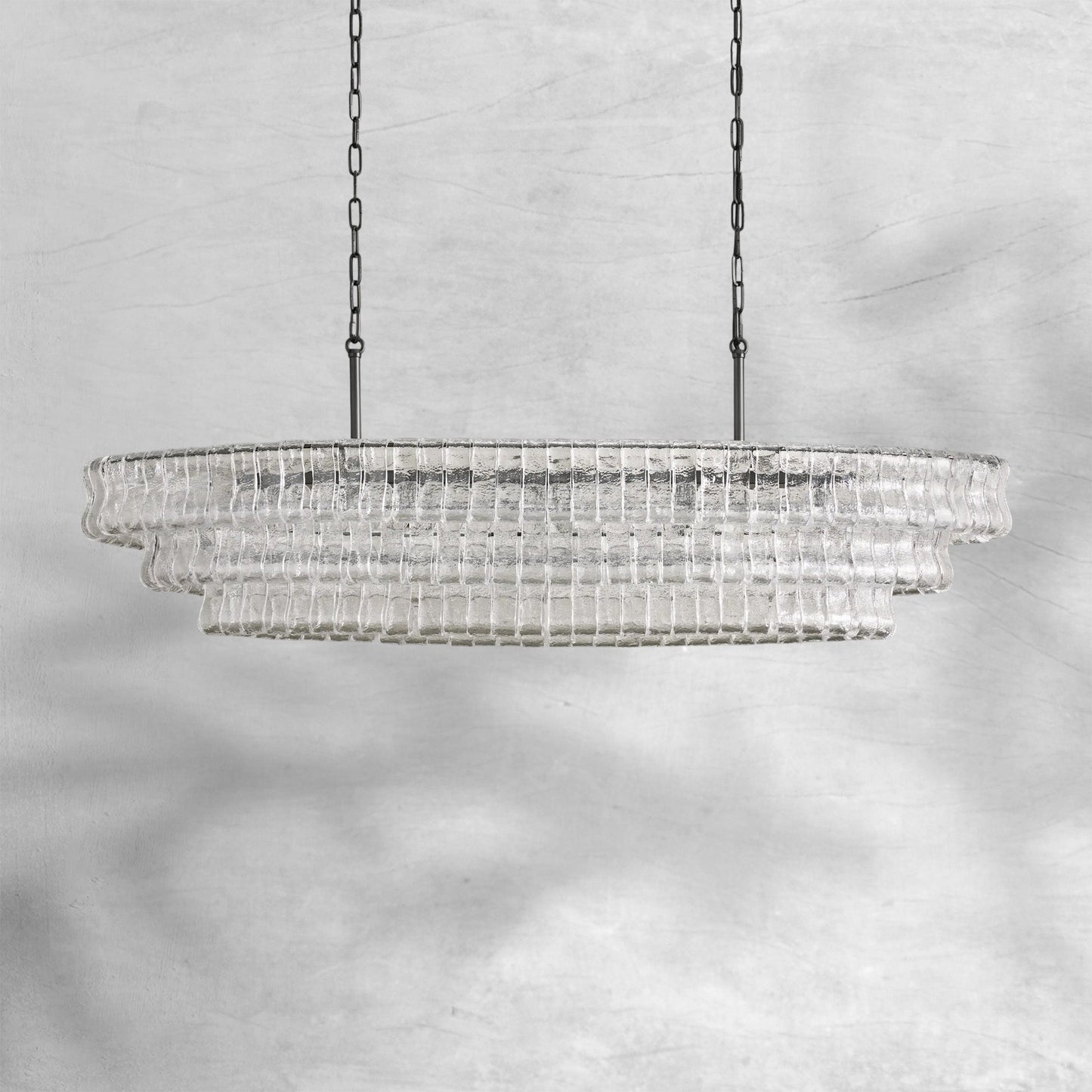 Glacien Oval Chandelier 54"W/65"W