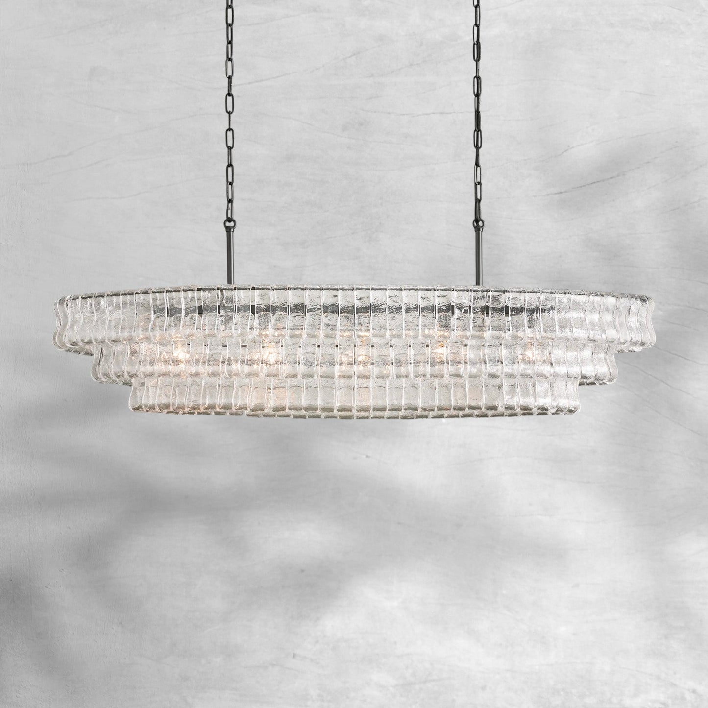 Glacien Oval Chandelier 54"W/65"W