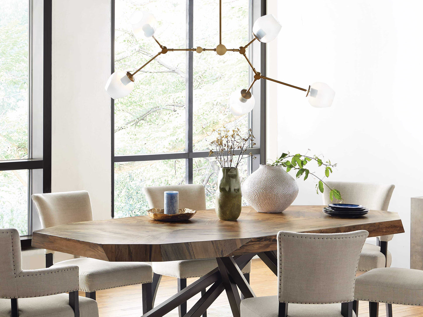 Noella Brass Chandelier 52''