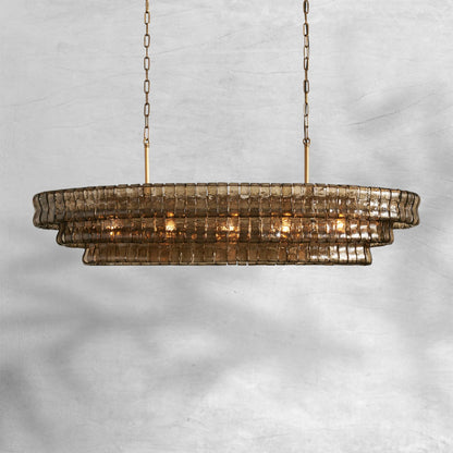 Glacien Oval Chandelier 54"W/65"W