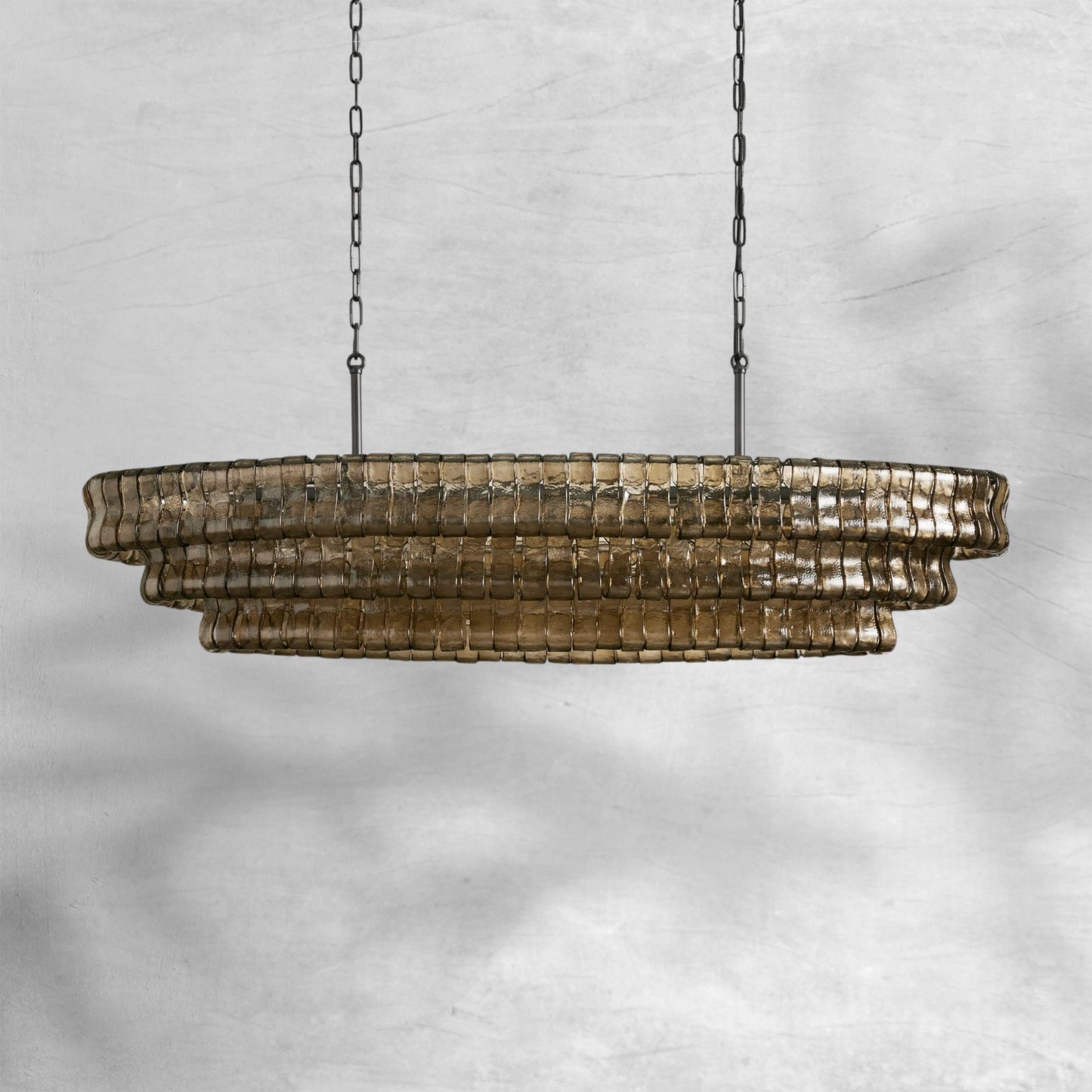 Glacien Oval Chandelier 54"W/65"W