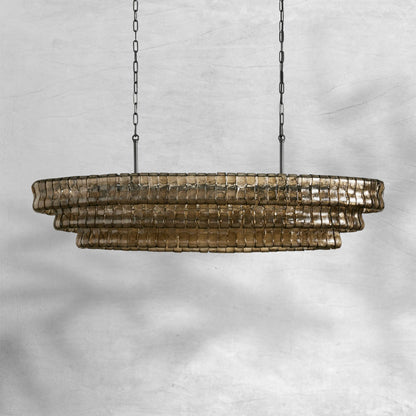 Glacien Oval Chandelier 54"W/65"W