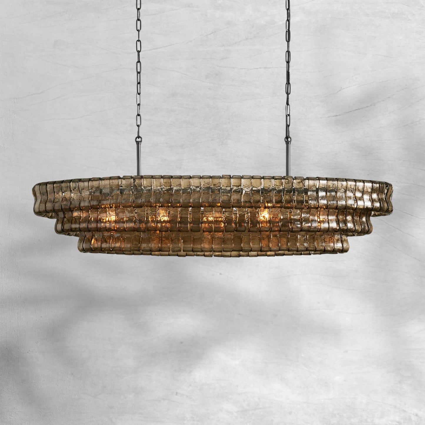 Glacien Oval Chandelier 54"W/65"W