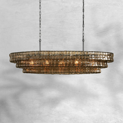 Glacien Oval Chandelier 54"W/65"W