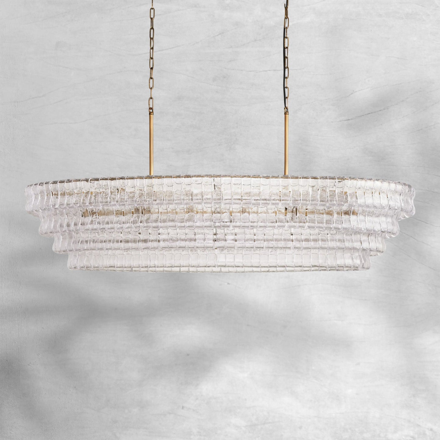 Glacien Oval Chandelier 54"W/65"W