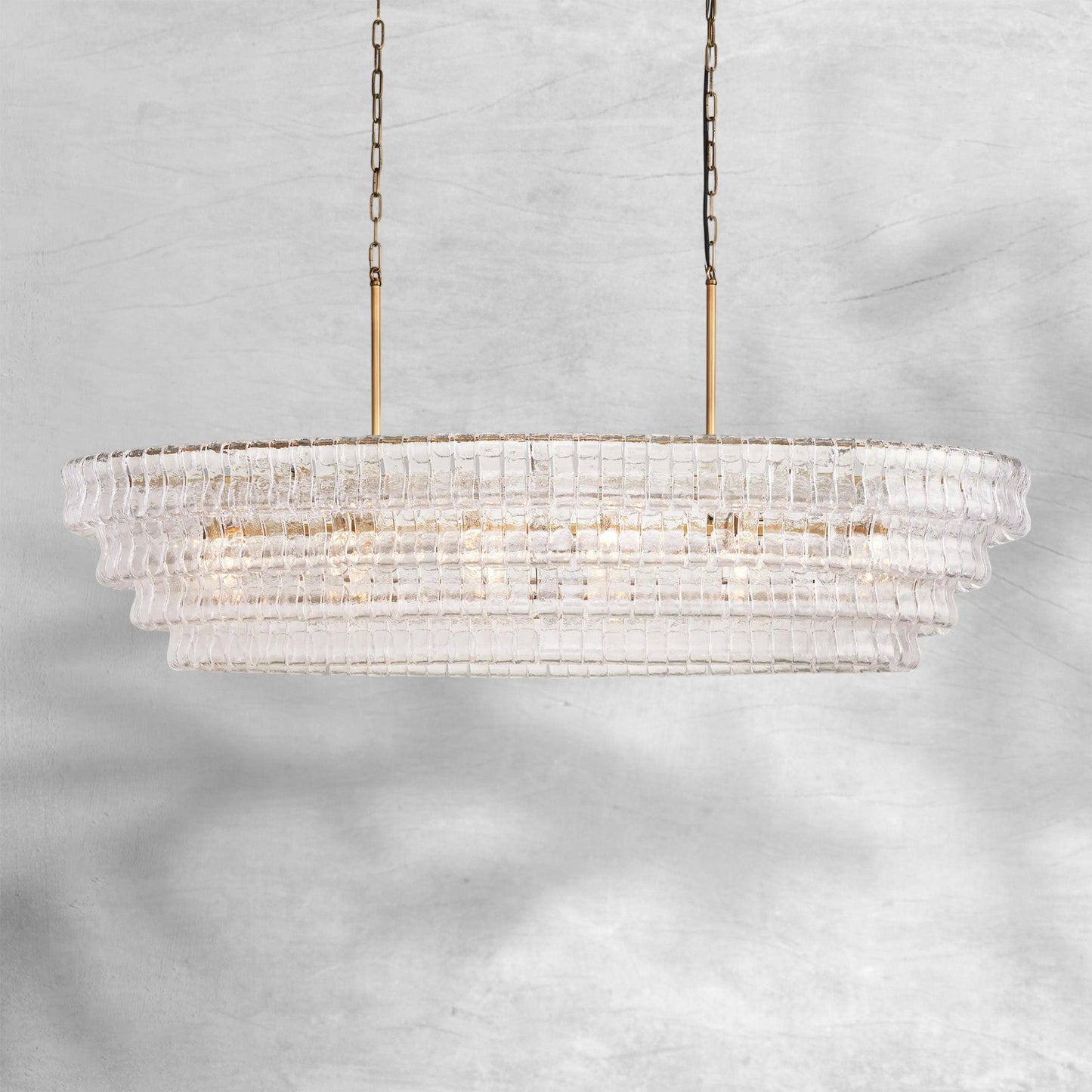 Glacien Oval Chandelier 54"W/65"W