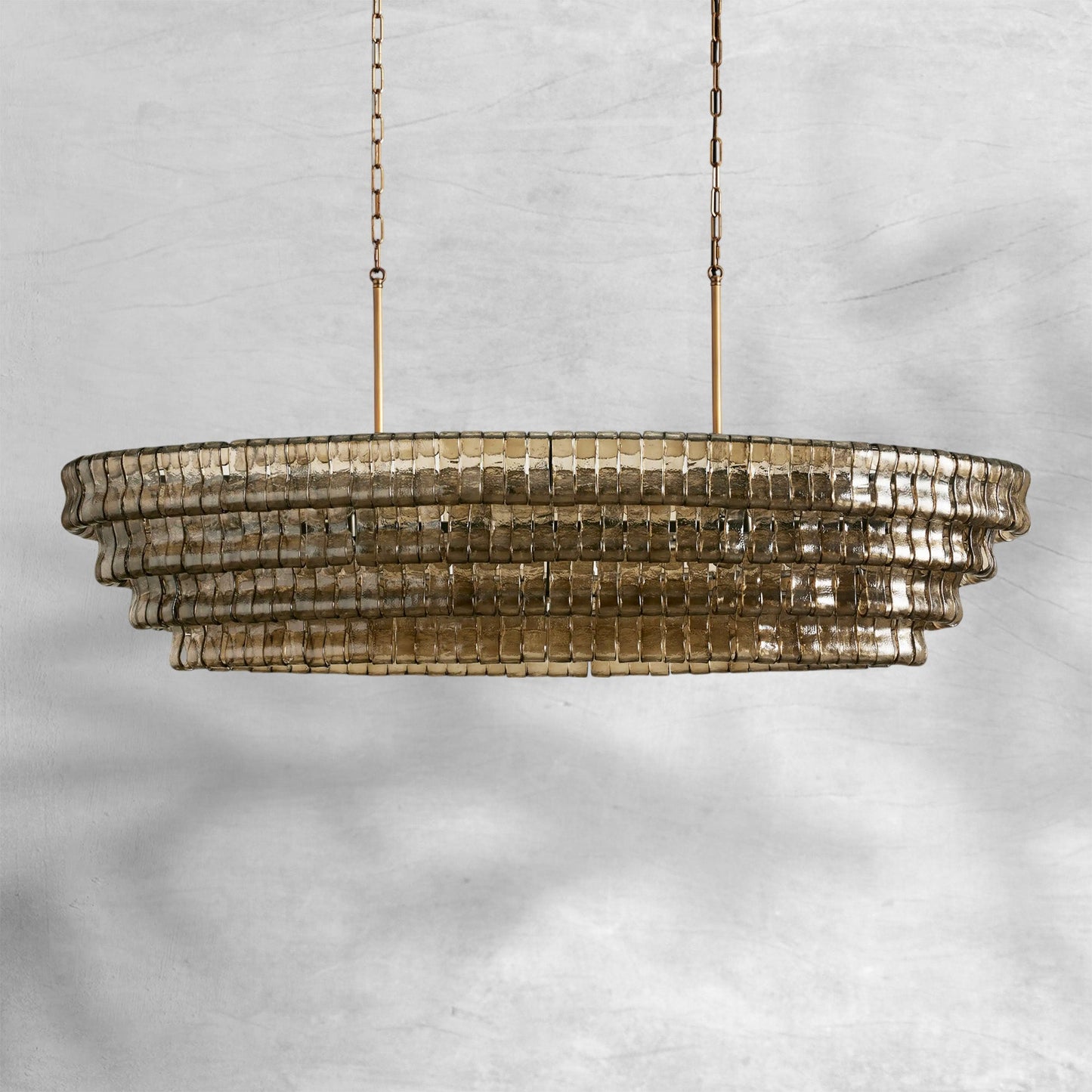 Glacien Oval Chandelier 54"W/65"W
