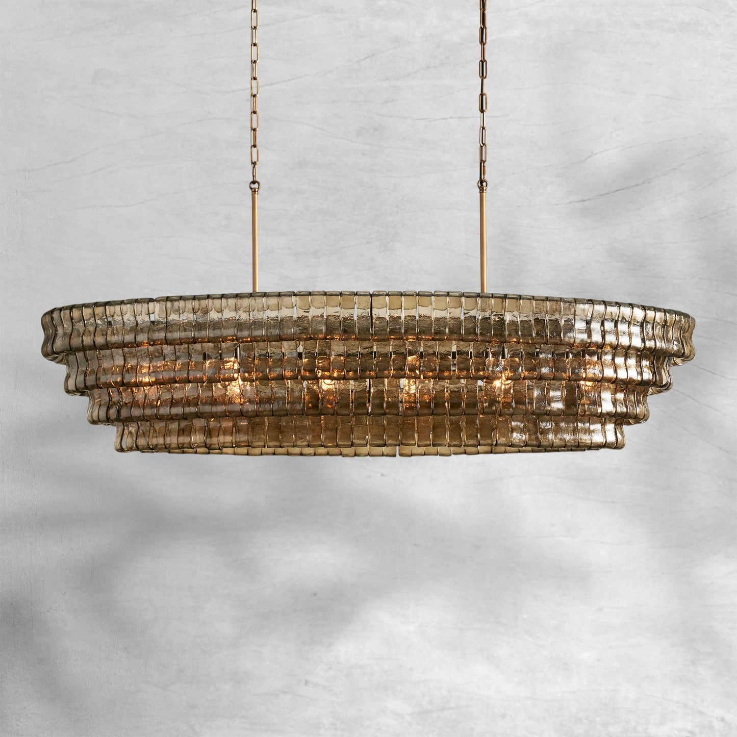 Glacien Oval Chandelier 54"W/65"W