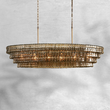 Glacien Oval Chandelier 54"W/65"W