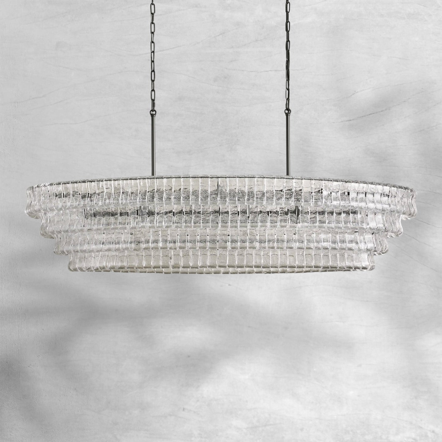 Glacien Oval Chandelier 54"W/65"W
