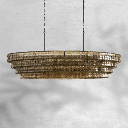 Glacien Oval Chandelier 54"W/65"W