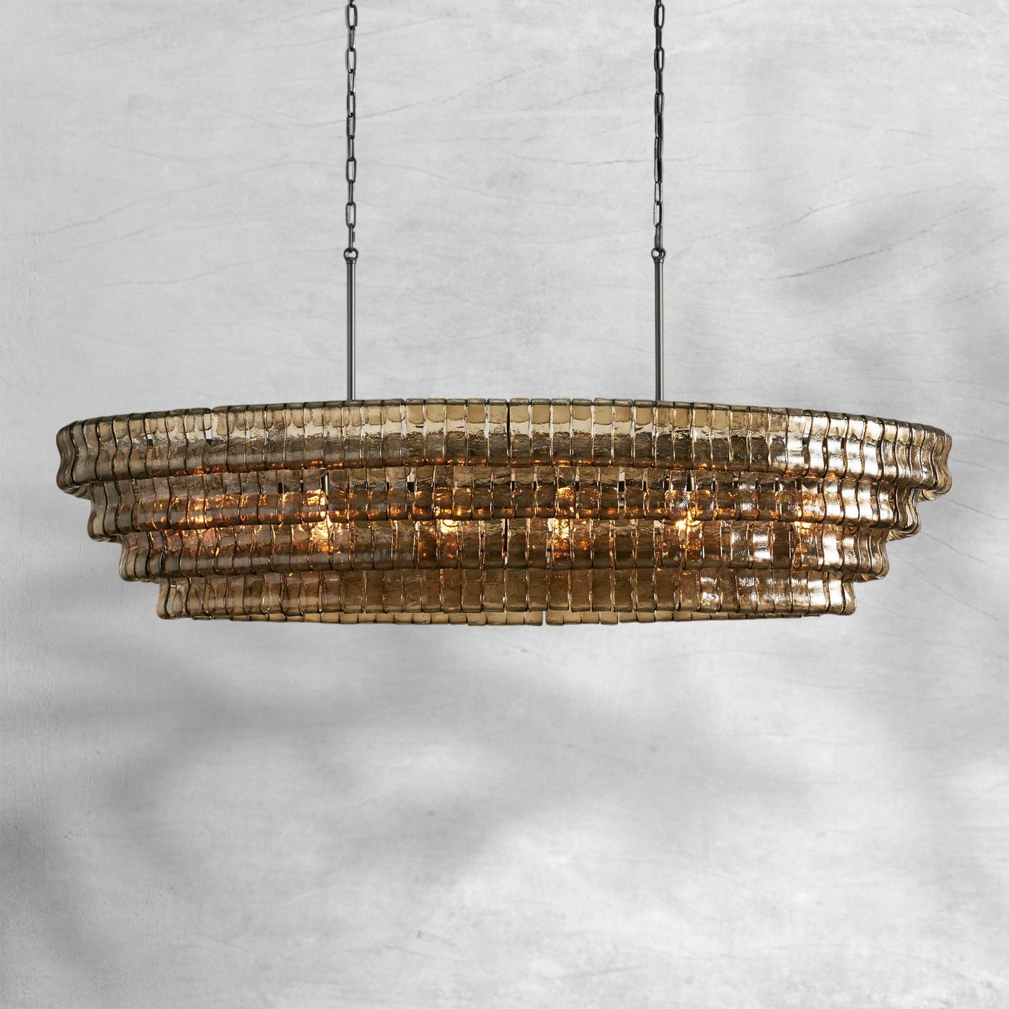 Glacien Oval Chandelier 54"W/65"W