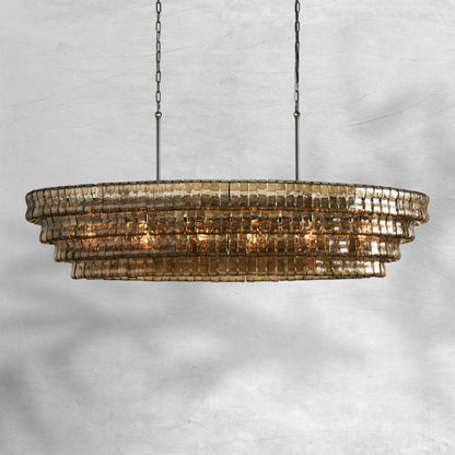 Glacien Oval Chandelier 54"W/65"W