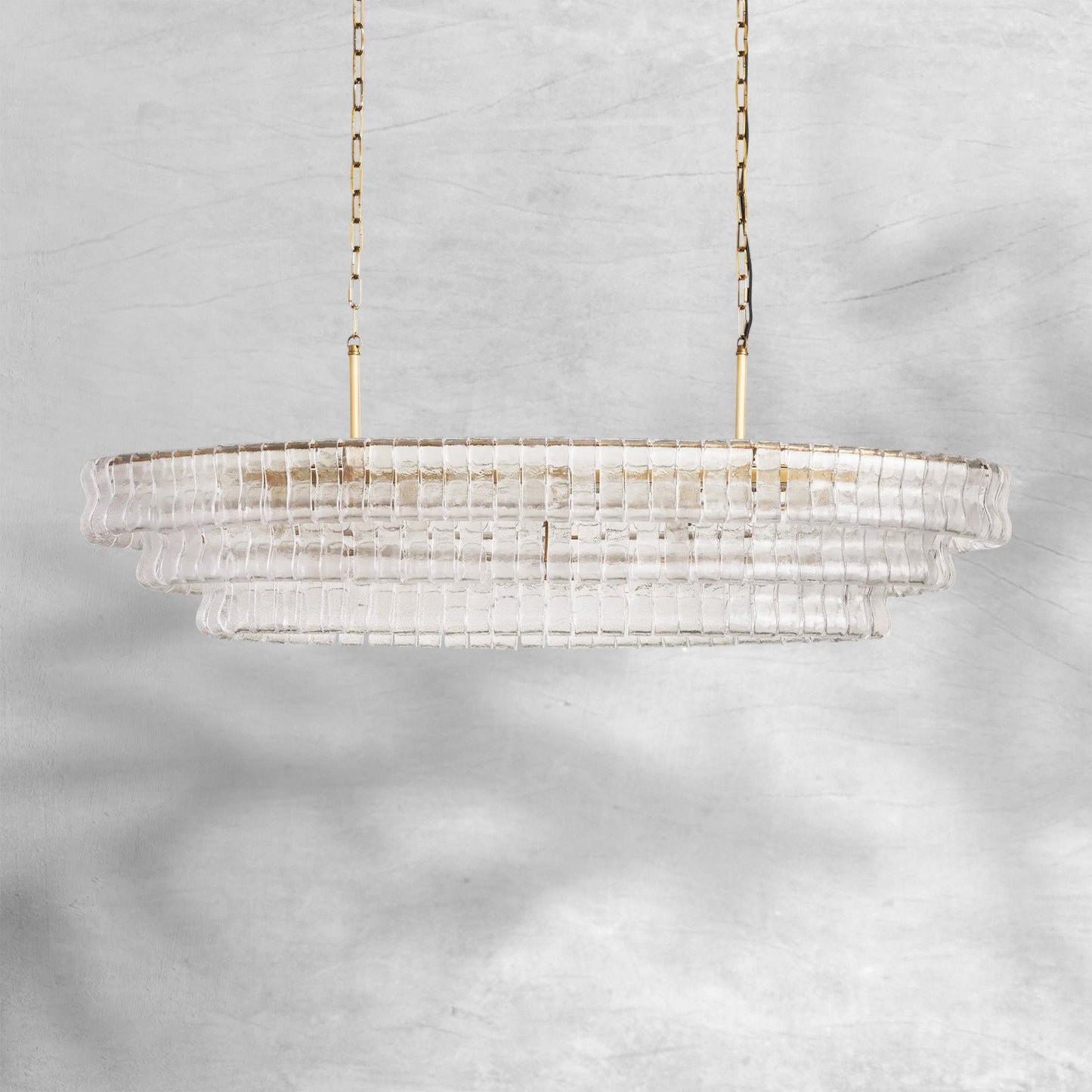 Glacien Oval Chandelier 54"W/65"W