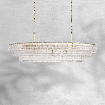 Glacien Oval Chandelier 54"W/65"W