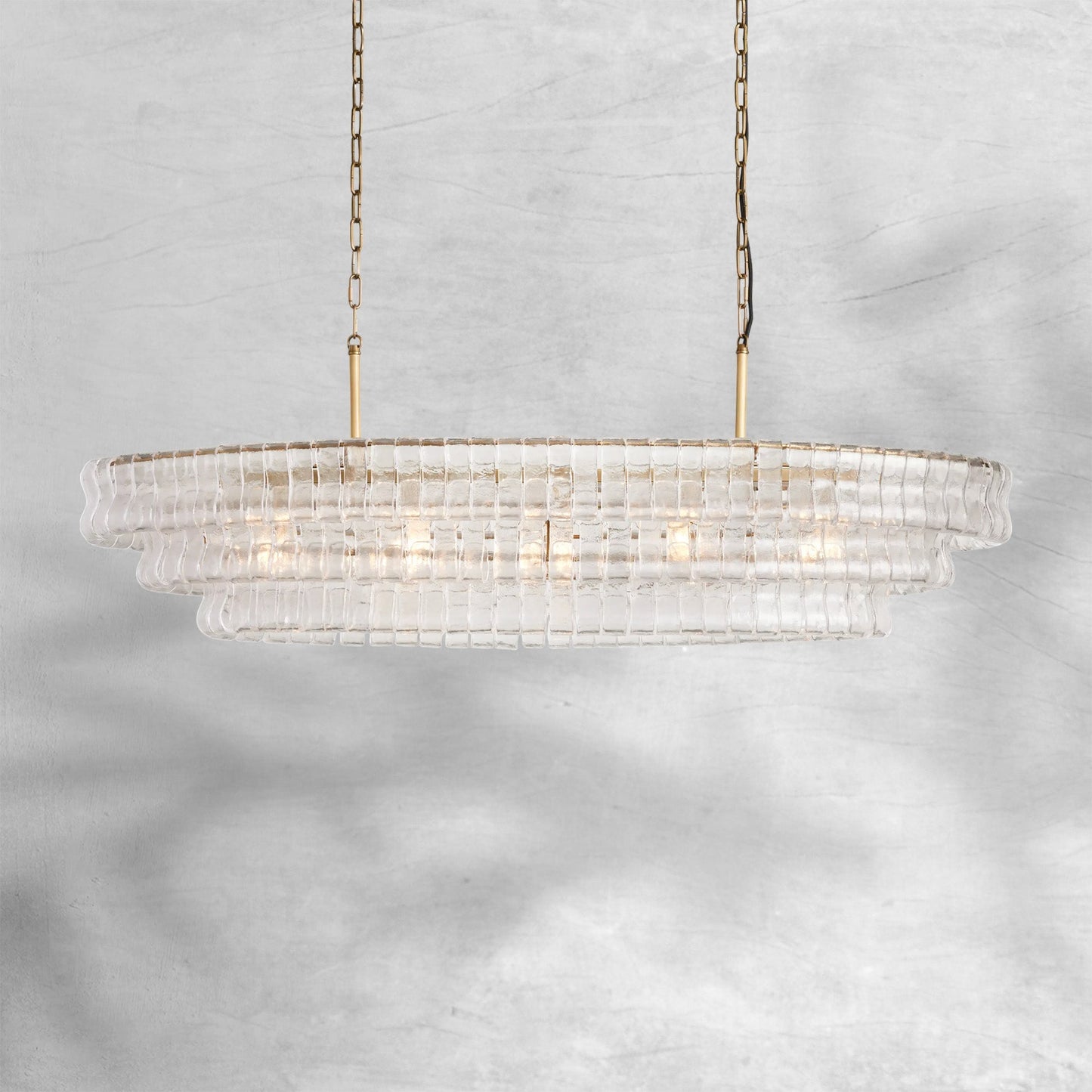 Glacien Oval Chandelier 54"W/65"W