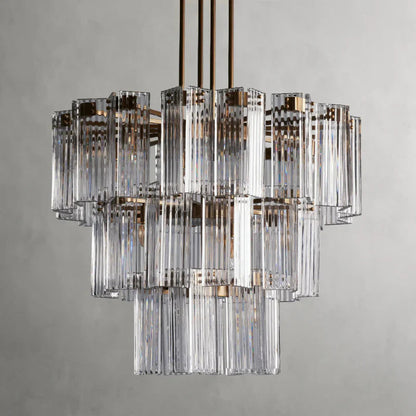 Delsie Round Art Glass Chandelier 38" 48" 60"D