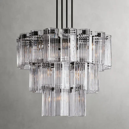 Delsie Round Art Glass Chandelier 38" 48" 60"D