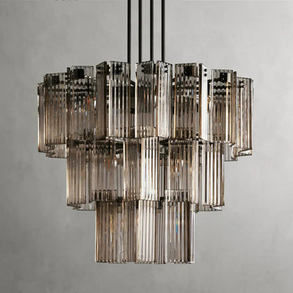 Delsie Round Art Glass Chandelier 38" 48" 60"D