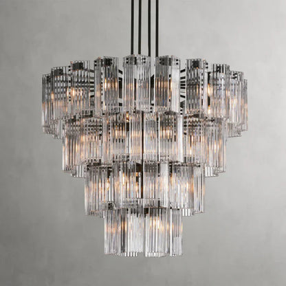 Delsie Round Art Glass Chandelier 38" 48" 60"D