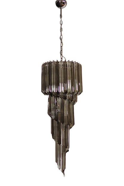 1983 Smoked Glass Prism Chandelier | morylighting