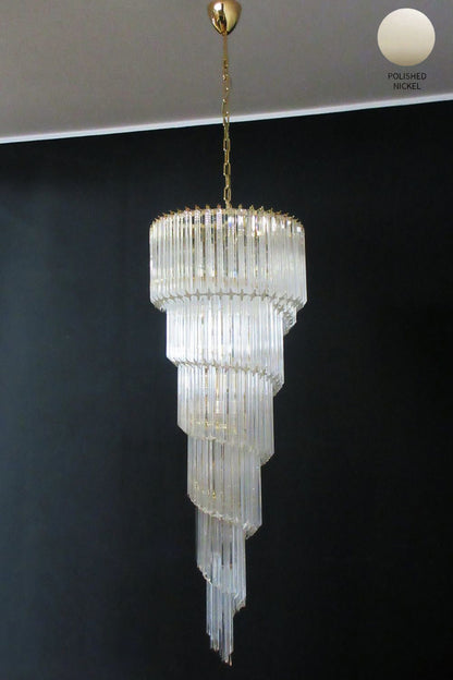 Art Style Spiral Glass Chandelier - view 12 | morylighting