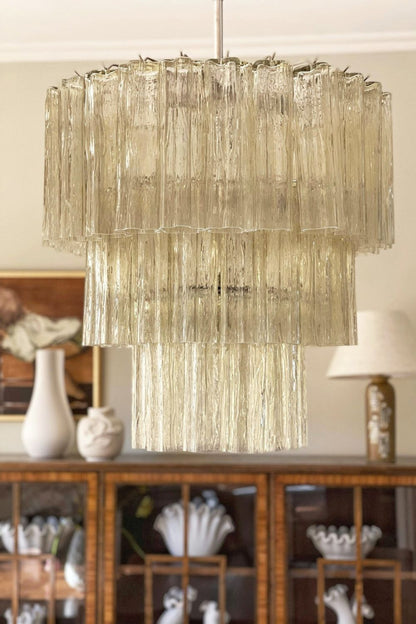 Amber Honey Art Glass Tube Chandelier - view 7 | morylighting