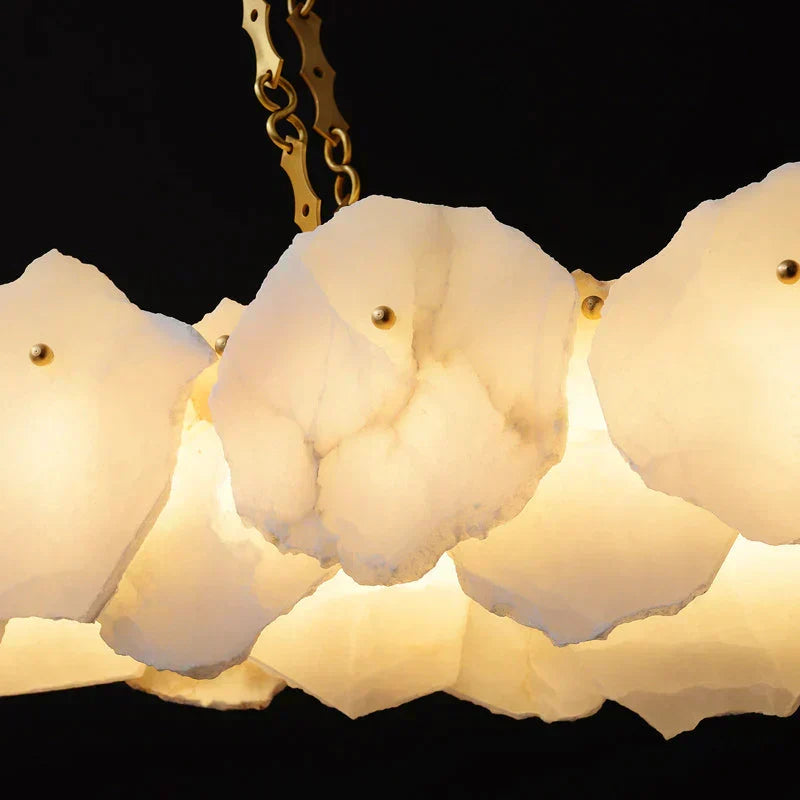 Morylighting Aura Alabaster Linear Chandelier - Background Shot